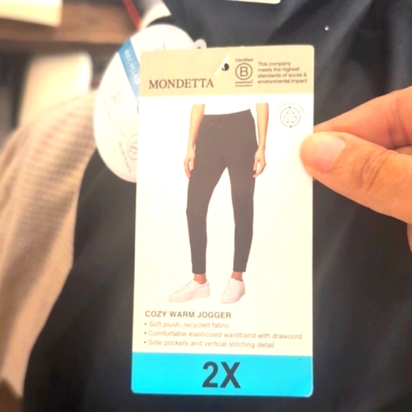 Mondetta Black cozy warm Jogger Size 2XL New with tags - Picture 6 of 15